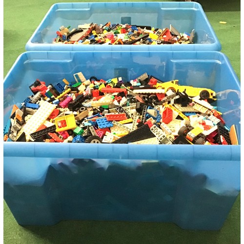 20 - 2 x large containers containing lots of loose Lego.