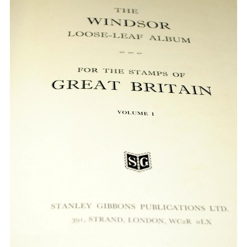 259 - Stamps: 2 x Windsor albums GB 50's, 60's and 70's definitives, commemoratives and four suppliments