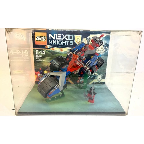 27 - LEGO Ex Shop Display Case With Lego Nexo Knights 70319 Macy’s Thunder Mace Set.
Condition is Used - ... 