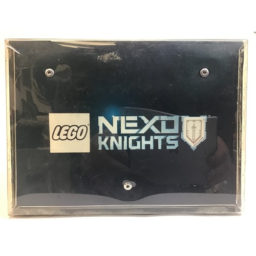 27 - LEGO Ex Shop Display Case With Lego Nexo Knights 70319 Macy’s Thunder Mace Set.
Condition is Used - ... 