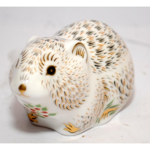 280 - 2 x Royal Crown Derby paperweight with gold stopper. 2004 bunny and 2012 riverbank vole