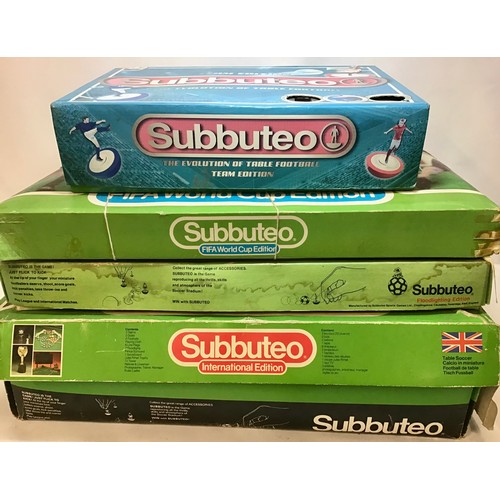 35 - Various boxes of Subbuteo football games x 4 boxes. contents not checked.