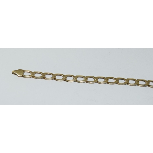 484 - A 9ct Gold Figaro Bracelet. 6g