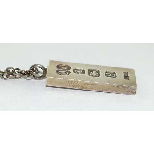 450 - 925 silver Ingot Necklace 46g