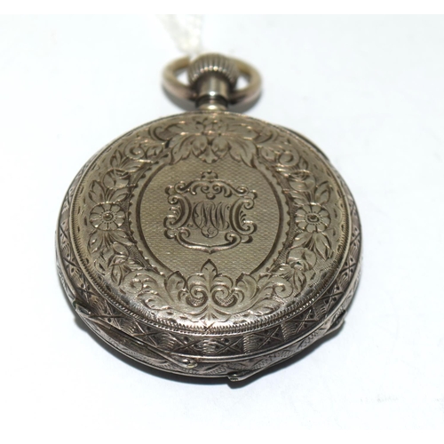 473 - A Victorian Silver Pocket Watch. H/M Birmingham 1880. Works, Ticks, Needs a Clean.