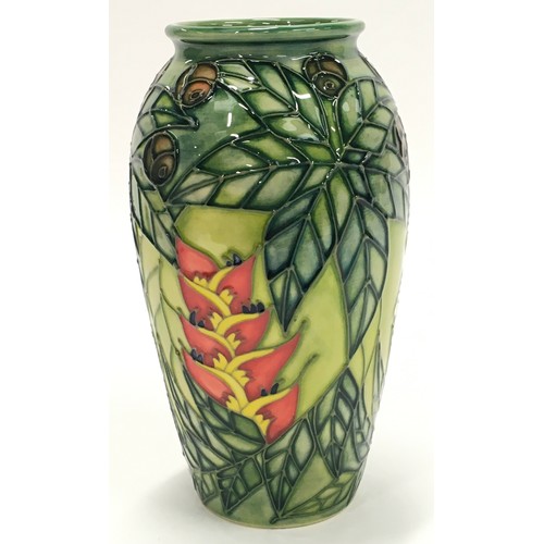 184 - Moorcroft Sally Tuffin Rain Forest vase 1994. Limited edition 41/100. Tubeliner Gillian Leese. Paint... 