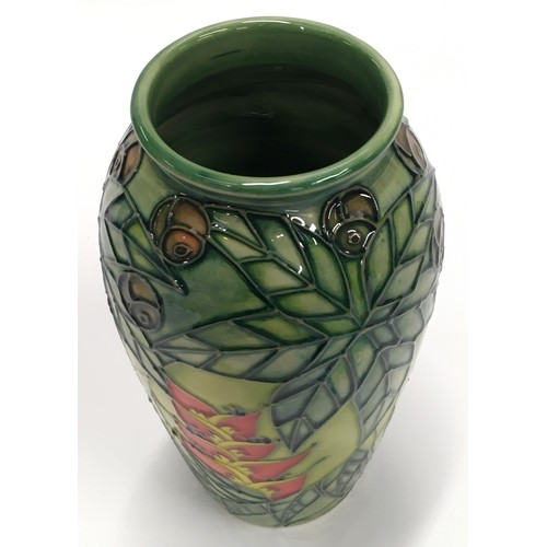 184 - Moorcroft Sally Tuffin Rain Forest vase 1994. Limited edition 41/100. Tubeliner Gillian Leese. Paint... 