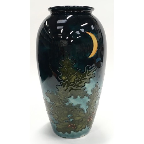 185 - Moorcroft Sally Tuffin Owl vase 1990. Limited edition 444/500. Tubeliner Alison Neale. Paintress Jac... 