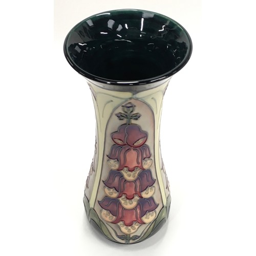 186 - Moorcroft Rachel Bishop Foxglove vase 1994. Tubeliner Gillian Leese. Paintress Hayley Smith. 12