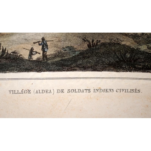 201 - Antique Jean-Baptiste Debret / Charles Motte hand tinted lithograph with J B Debret watermark. Comes... 