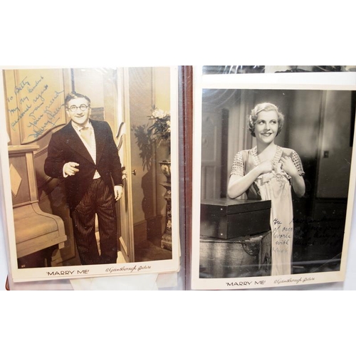 204 - Collection of vintage film promotional stills, some signed, many relating to Gainsborough Films prod... 