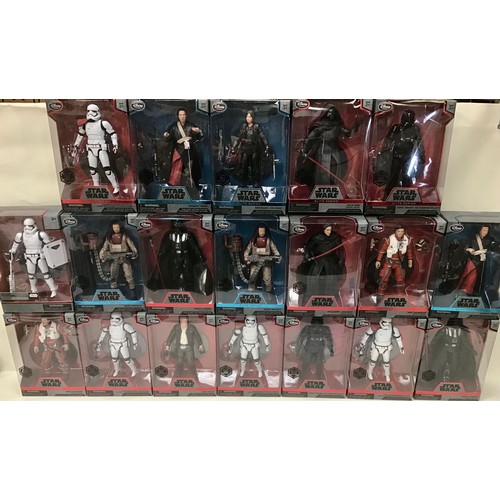 50 - 19 Disney store Die-cast 6” Star Wars Elite metal figurines. To include Baze Malbus - Han Solo - Kyl... 