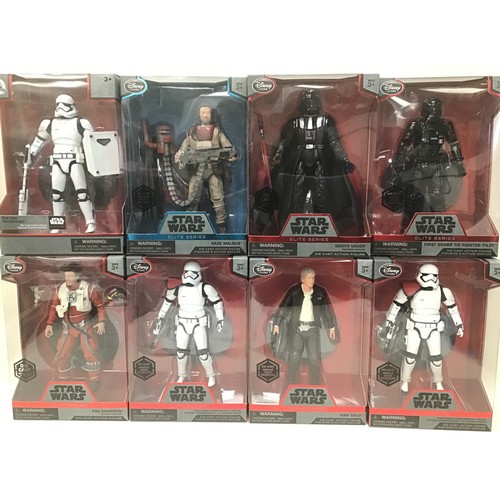 50 - 19 Disney store Die-cast 6” Star Wars Elite metal figurines. To include Baze Malbus - Han Solo - Kyl... 