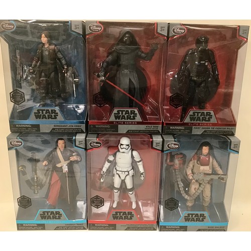 50 - 19 Disney store Die-cast 6” Star Wars Elite metal figurines. To include Baze Malbus - Han Solo - Kyl... 