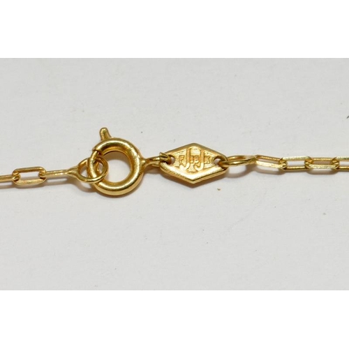 497 - 18ct gold fine link 24