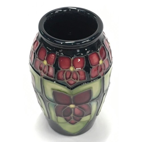 194 - Moorcroft Sally Tuffin Violet vase 1998. Tubeliner Louise Llewellyn. Paintress Karen Walter. 4