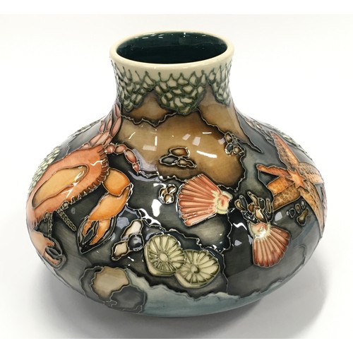 196 - Moorcroft Wendy Mason Rockpool vase 1998. Paintress Angela Davenport. 8