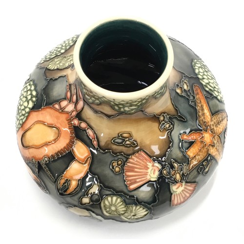 196 - Moorcroft Wendy Mason Rockpool vase 1998. Paintress Angela Davenport. 8