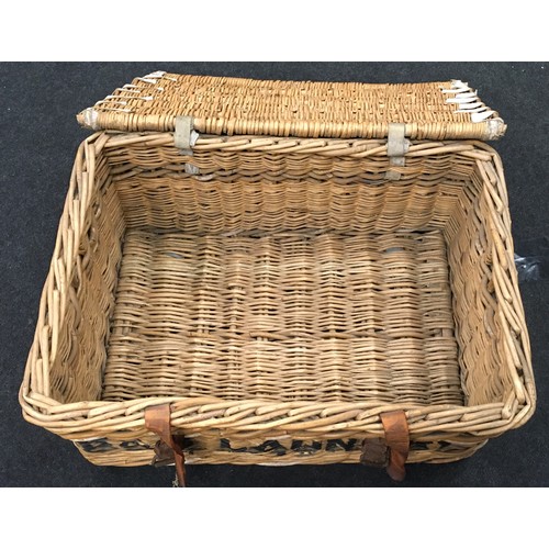 239 - Vintage B&D Laundry, Bournemouth wicker laundry hamper 70x32x50cm.