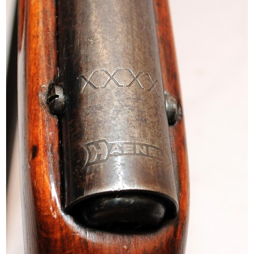 246 - Vintage Haenel .177 Model XXXX (40) break barrel air rifle. Cocks and discharges fine