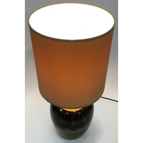 301 - Poole Pottery Precious table lamp with shade 54cm tall (including shade).