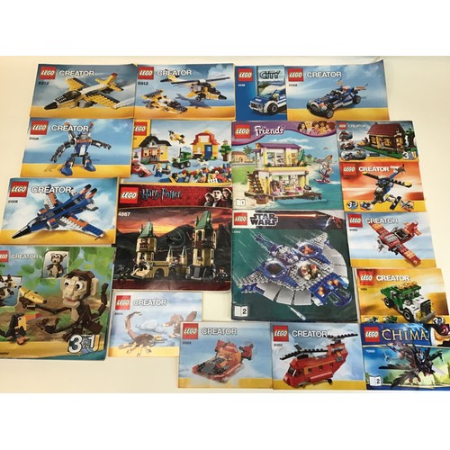 81 - Great big box of various Lego pieces which come also with books from boxed sets of Lego.  (Bits not ... 