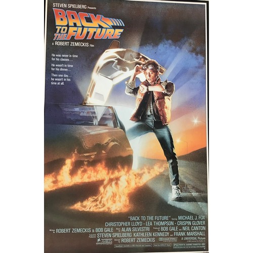 175 - Framed USA - ‘Back To The Future’ poster (40” x 26”) along with a framed James Bond 007 Set of film ... 