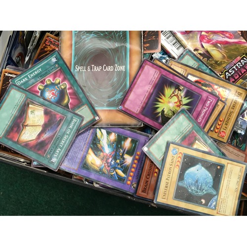 145 - Box of unsorted trading cards mainly Yu-Gi-Oh and Pokemon. Good lot to sort through.