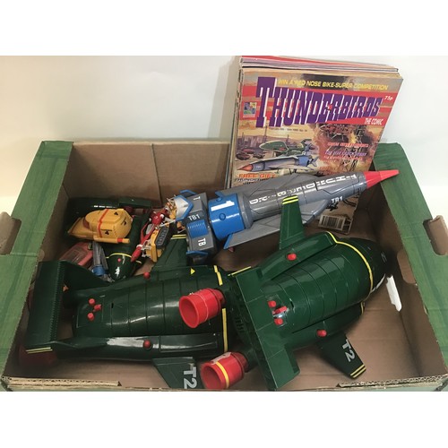 110 - Various collection of Thunderbirds items including 2 x Thunderbirds 2 - Thunderbirds 1 and others al... 