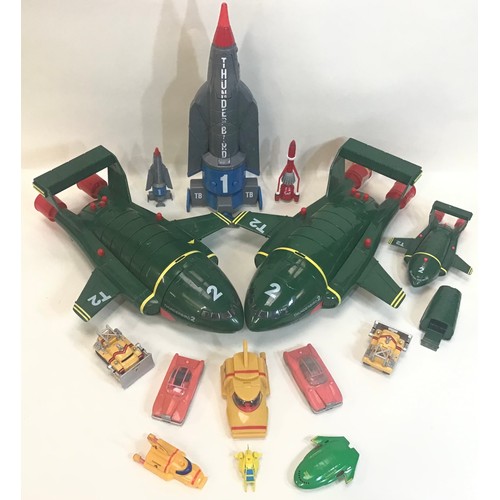 110 - Various collection of Thunderbirds items including 2 x Thunderbirds 2 - Thunderbirds 1 and others al... 