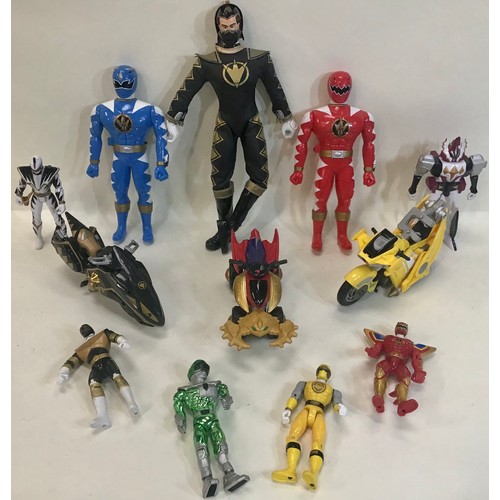 111 - Selection of various Power Ranger figures and accessories to include - Megazord - Zero Cog - Red Ran... 