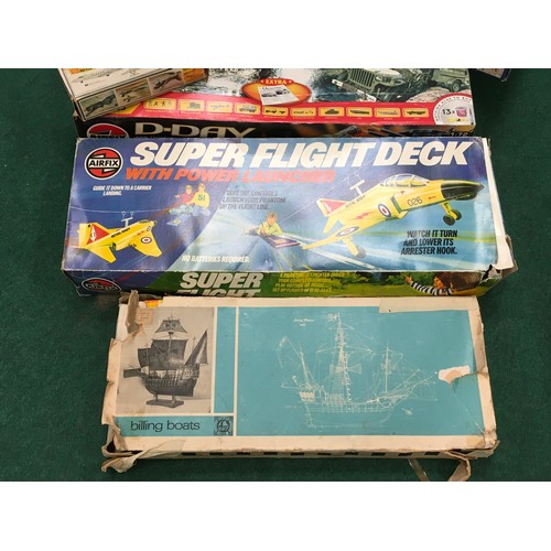 156 - Large collection of model kits to include Revell, Airfix, Billing Boats etc. Boxes not checked for c... 