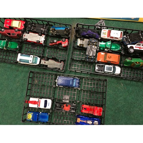 158 - Matchbox Superfast collection of boxed racetrack (not checked) together with a Matchbox carry case o... 