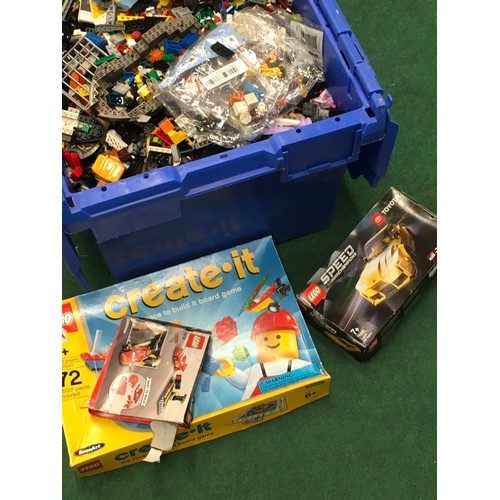 159 - Very large box full of Lego bricks together with some sets/part sets.