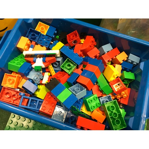 172 - Collection of Lego storage boxes with some bricks included.