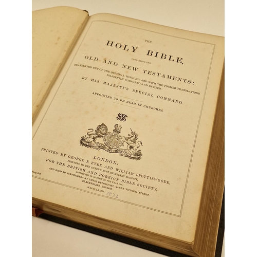 353 - 19th century Holy Bible by Eyre and Spottiswoode