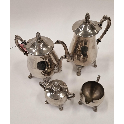 355 - Vintage 4 piece silver plate tea/coffee set