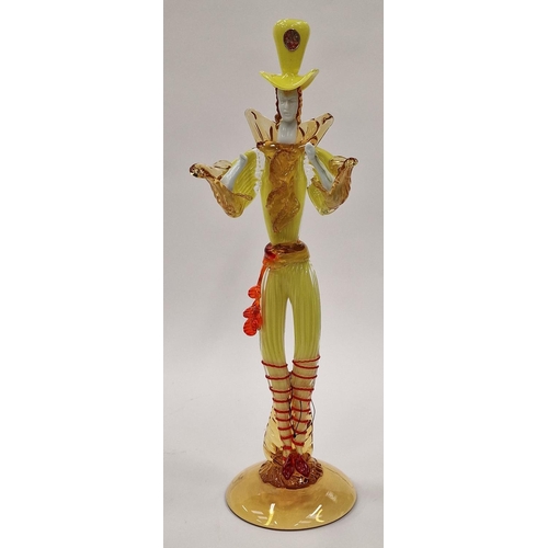 359 - Vintage Italian art glass figurine possible Murano 40cm tall (inspect)  still with original label