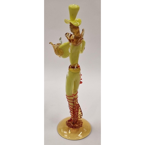 359 - Vintage Italian art glass figurine possible Murano 40cm tall (inspect)  still with original label