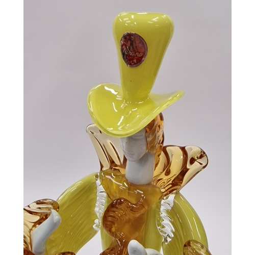 359 - Vintage Italian art glass figurine possible Murano 40cm tall (inspect)  still with original label