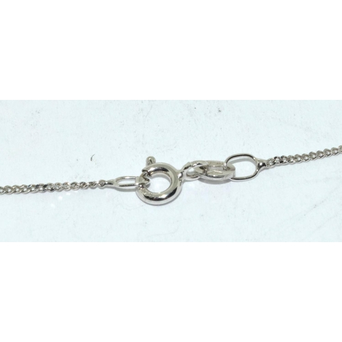 482 - A 9ct white gold fine neck chain.