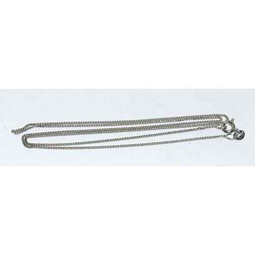 482 - A 9ct white gold fine neck chain.