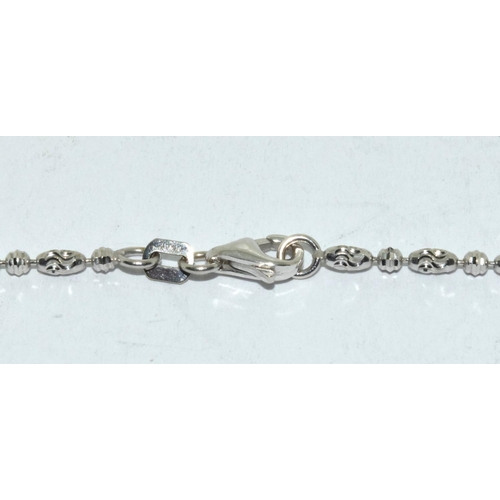 460 - An 18ct white gold fancy link necklace.