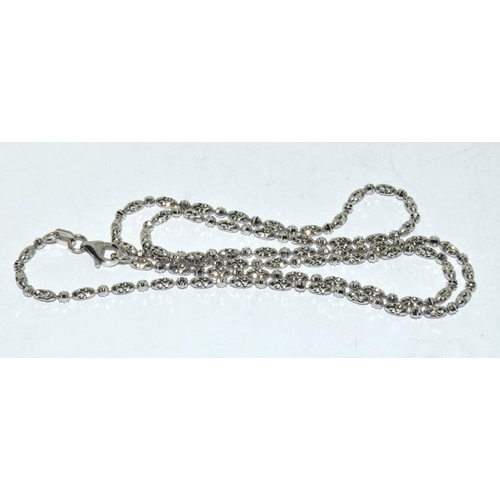 460 - An 18ct white gold fancy link necklace.