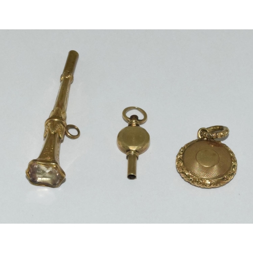 459 - Edwardian/Victorian possibly gold mourning pendant.