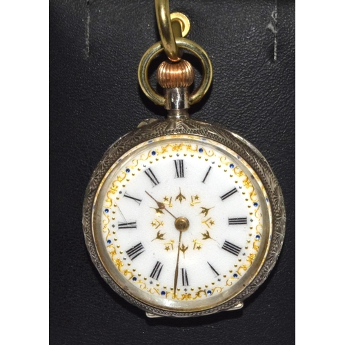 492 - Silver 935 pocket watch, working.