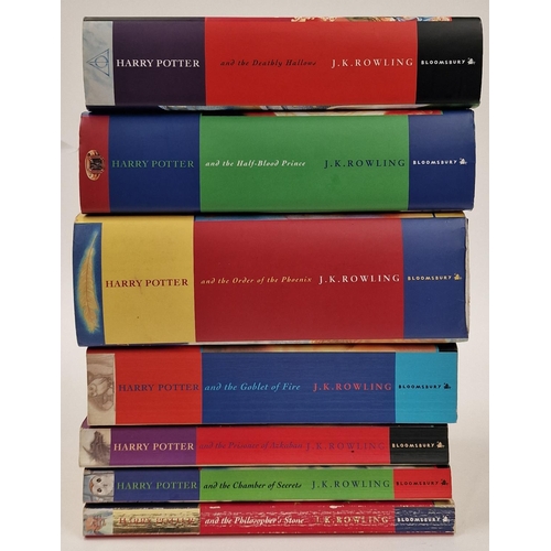 23 - Complete set of J.K. Rowling Harry Potter books volumes 1-7. Three most recent books are first editi... 