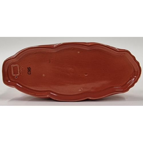 29 - Poole Pottery C95 rowing boat ash tray in Red Indian colourway.