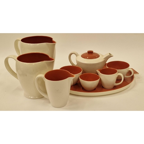 40 - Poole Pottery Twintone collection in the rarer 