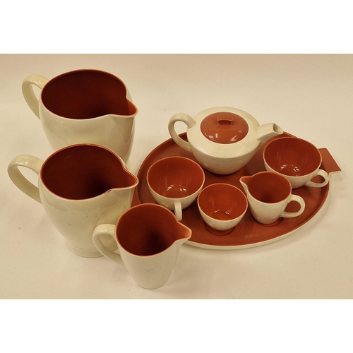 40 - Poole Pottery Twintone collection in the rarer 